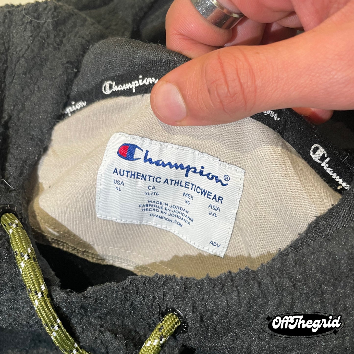 Champion Hoodie actual size is L